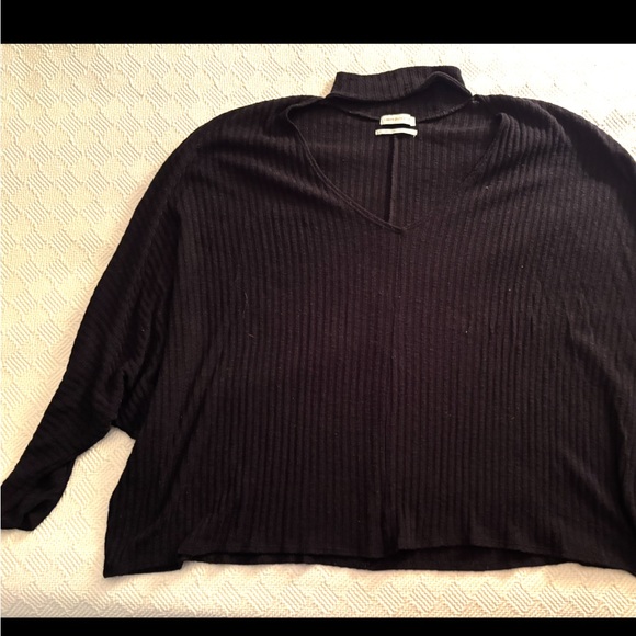 Black Ribbed Sweater - Picture 3 of 4